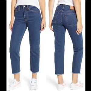 Wedgie High Waist Ankle Straight Leg Jeans